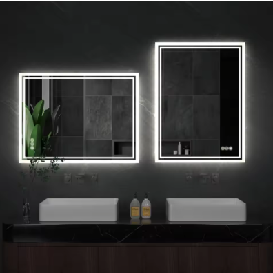 LED Badkamerspiegel met Achtergrondverlichting – Dimbaar, Anti-Condens, Frameloos en Touchbediening