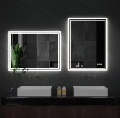 LED Badkamerspiegel met Achtergrondverlichting – Dimbaar, Anti-Condens, Frameloos en Touchbediening