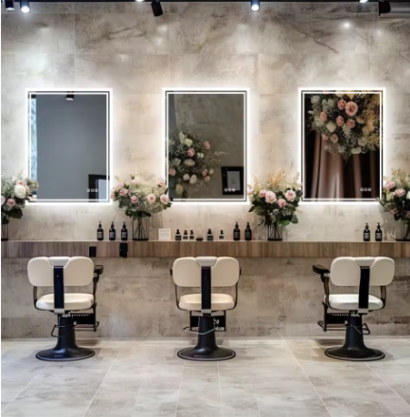 Verlichte Badkamerspiegel met Achtergrondverlichting – Rechthoekig, Dimbaar, Anti-condens, Wandmontage, Modern Design