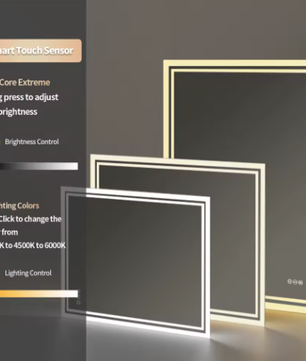 Verlichte Badkamerspiegel met Achtergrondverlichting – Rechthoekig, Dimbaar, Anti-condens, Wandmontage, Modern Design