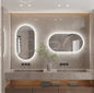 Ovale Verlichte Badkamerspiegel met LED Achtergrondverlichting – Touchbediening, Dimbaar, Anti-condens, IP44