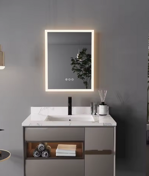 LED Badkamerspiegel met Verlichting en Anticondens – Wandgemonteerde Spiegel met Touchbediening en Geheugenfunctie