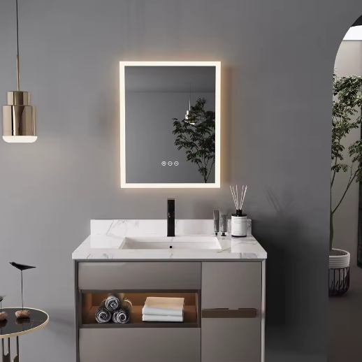 LED Badkamerspiegel met Verlichting en Anticondens – Wandgemonteerde Spiegel met Touchbediening en Geheugenfunctie