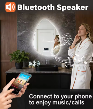 Slimme Waterdruppel LED Badkamerspiegel met Anticondens en Touchbediening