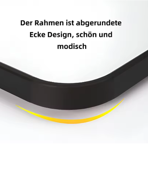 Volledige Lichaamsspiegel – Staande en Wandspiegel 155x45cm Veilig HD Zwart