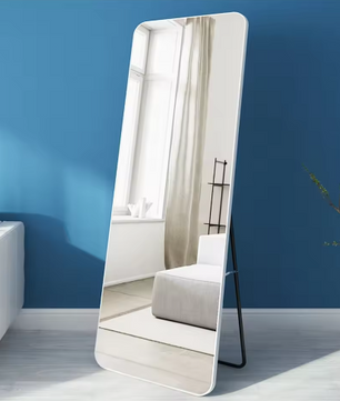 Volledige Lichaamsspiegel – Staande en Wandspiegel 155x45cm Veilig HD Zwart