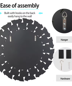 Unieke Sunburst Wandspiegel Rond 80 cm – Zilver Decoratief