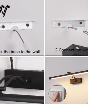 LED Badkamer Wandlamp Bedraad 40–100 cm – Modern en Vochtbestendig