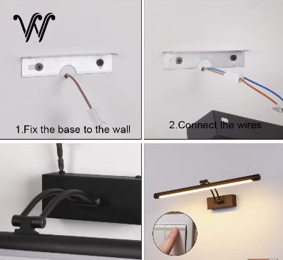 LED Badkamer Wandlamp Bedraad 40–100 cm – Modern en Vochtbestendig