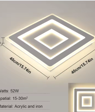 Moderne Vierkante LED Plafondlamp 42W – Acryl, Wit