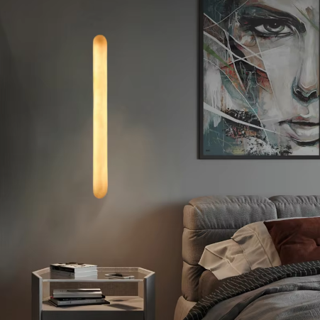 Minimalistische Marmeren Wandlamp – Art Deco Stijl