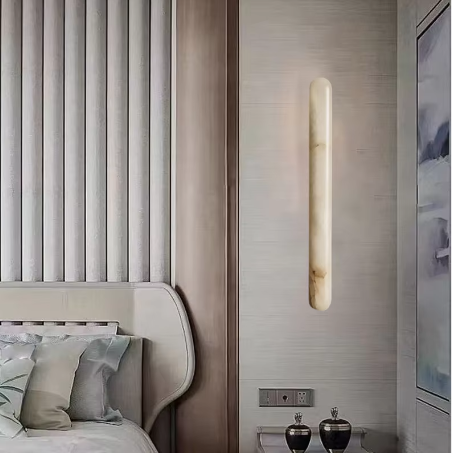 Minimalistische Marmeren Wandlamp – Art Deco Stijl