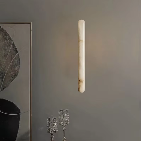 Minimalistische Marmeren Wandlamp – Art Deco Stijl