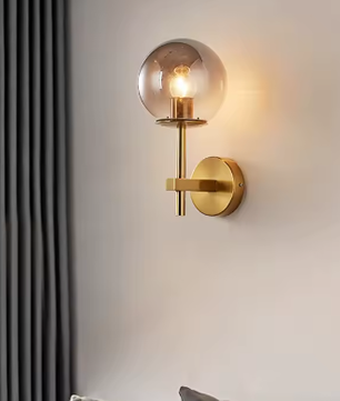 Nordic Moderne LED Wandlamp met Glazen Bol – Scandinavisch Design