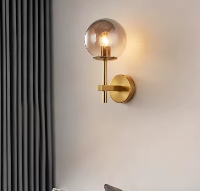 Nordic Moderne LED Wandlamp met Glazen Bol – Scandinavisch Design