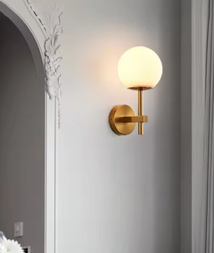 Nordic Moderne LED Wandlamp met Glazen Bol – Scandinavisch Design