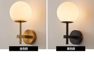 Nordic Moderne LED Wandlamp met Glazen Bol – Scandinavisch Design