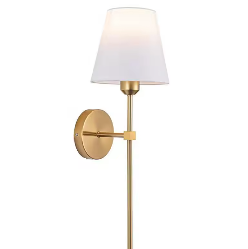 Industriële Wandlamp met Stoffen Lampenkap – Retro Design