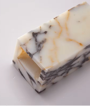 Luxe Zwarte Natuurstenen Wandlamp – Kubusvormige LED Blaker