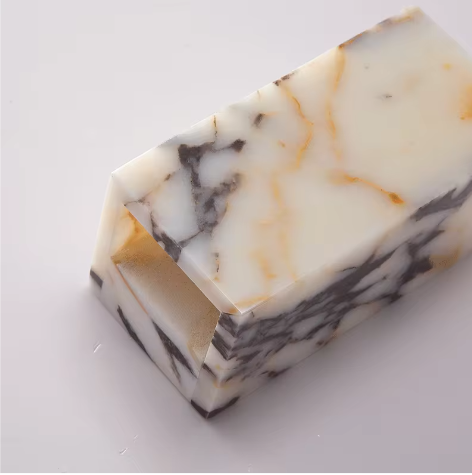 Luxe Zwarte Natuurstenen Wandlamp – Kubusvormige LED Blaker