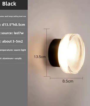 candinavische Minimalistische Ronde Wandlamp – Moderne LED Wandverlichting voor Gang, Slaapkamer en Hotelinterieur