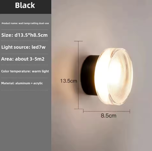 candinavische Minimalistische Ronde Wandlamp – Moderne LED Wandverlichting voor Gang, Slaapkamer en Hotelinterieur