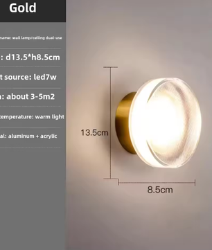 candinavische Minimalistische Ronde Wandlamp – Moderne LED Wandverlichting voor Gang, Slaapkamer en Hotelinterieur