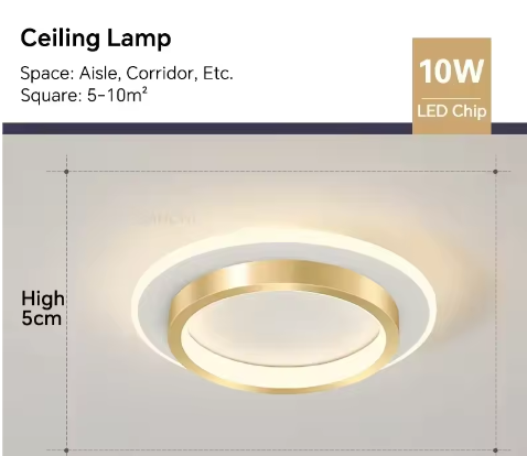 Moderne LED Plafondlamp voor Gang, Trap en Slaapkamer