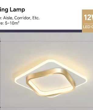 Moderne LED Plafondlamp voor Gang, Trap en Slaapkamer