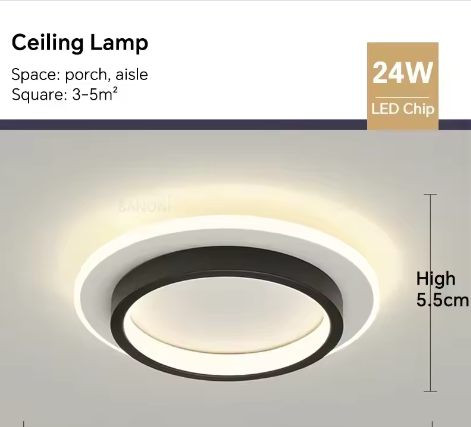 Moderne LED Plafondlamp voor Gang, Trap en Slaapkamer