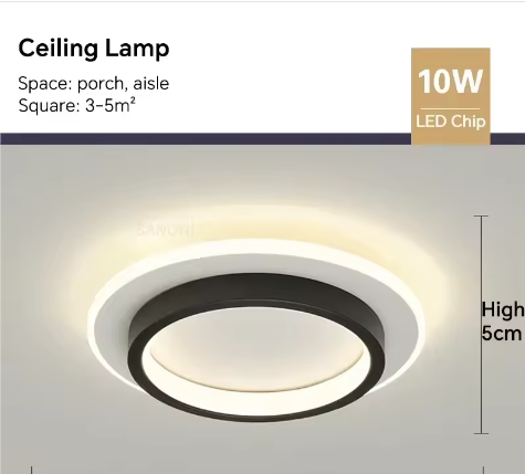 Moderne LED Plafondlamp voor Gang, Trap en Slaapkamer