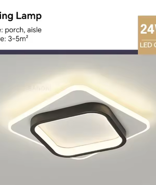 Moderne LED Plafondlamp voor Gang, Trap en Slaapkamer