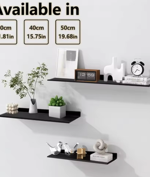 Zwevende badkamerplanken zonder boren – Wandplank voor opslag en decoratie in badkamer, keuken en woonkamer