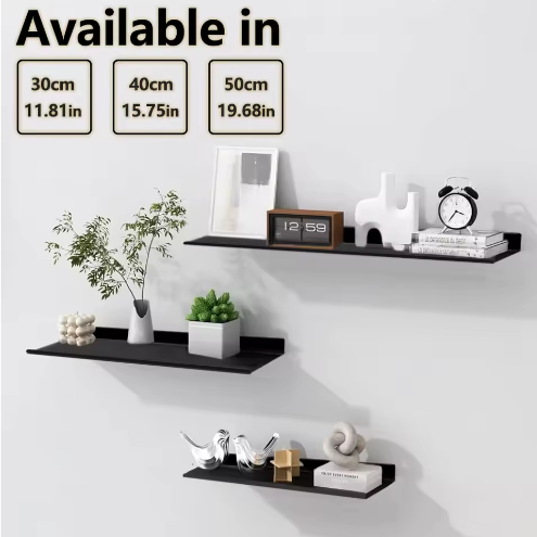 Zwevende badkamerplanken zonder boren – Wandplank voor opslag en decoratie in badkamer, keuken en woonkamer