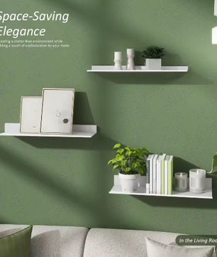 Zwevende badkamerplanken zonder boren – Wandplank voor opslag en decoratie in badkamer, keuken en woonkamer