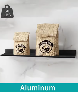 Zwevende badkamerplanken zonder boren – Wandplank voor opslag en decoratie in badkamer, keuken en woonkamer