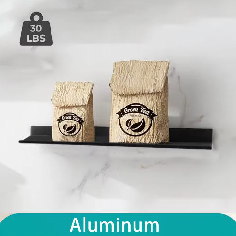 Zwevende badkamerplanken zonder boren – Wandplank voor opslag en decoratie in badkamer, keuken en woonkamer