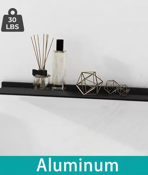 Zwevende badkamerplanken zonder boren – Wandplank voor opslag en decoratie in badkamer, keuken en woonkamer