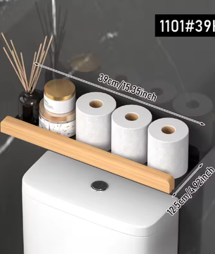 Opbergrek voor badkamer en woonkamer – Wandgemonteerd opbergrek zonder boren voor boven het toilet