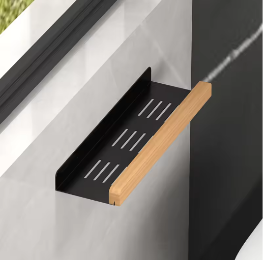 Opbergrek voor badkamer en woonkamer – Wandgemonteerd opbergrek zonder boren voor boven het toilet