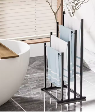 4-laags handdoekenrek – Vrijstaand multifunctioneel handdoekopbergrek voor badkamer