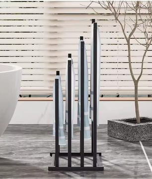 4-laags handdoekenrek – Vrijstaand multifunctioneel handdoekopbergrek voor badkamer