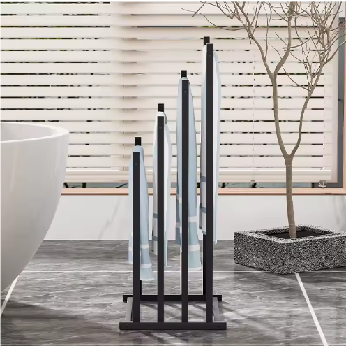4-laags handdoekenrek – Vrijstaand multifunctioneel handdoekopbergrek voor badkamer