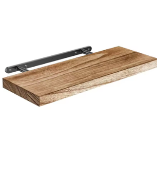 Zwevende houten wandplank – Diepe en stevige opbergplank voor badkamer, woonkamer en keuken