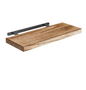 Zwevende houten wandplank – Diepe en stevige opbergplank voor badkamer, woonkamer en keuken