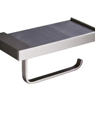 Badkamer toiletpapierhouder met box – Messing papierrolhouder met opbergvak