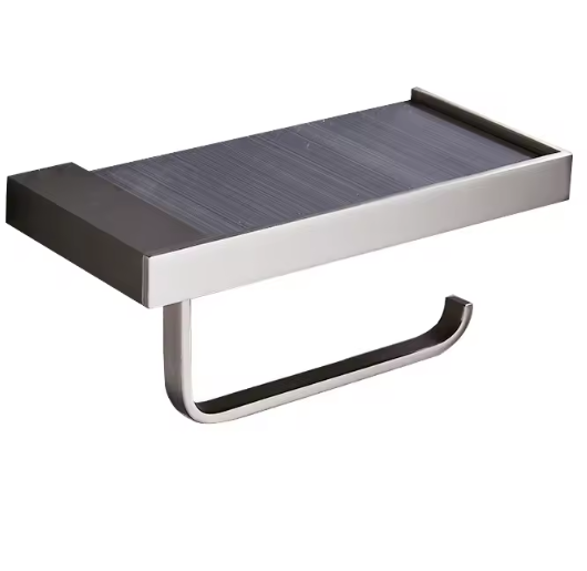 Badkamer toiletpapierhouder met box – Messing papierrolhouder met opbergvak