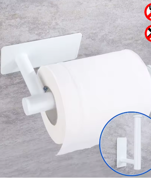 Roestvrijstalen Papierhouder Wit – Zelfklevend Wandmontage Tissue Plank