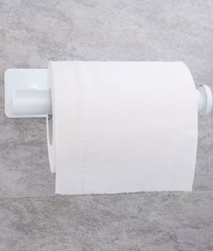 Roestvrijstalen Papierhouder Wit – Zelfklevend Wandmontage Tissue Plank