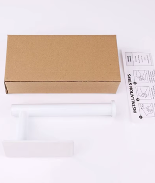 Roestvrijstalen Papierhouder Wit – Zelfklevend Wandmontage Tissue Plank